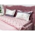 Lenjerie pat dublu cu doua feţe, bumbac satinat, 4 piese,  Roz, clasic [6]