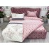 Lenjerie pat dublu cu doua feţe, bumbac satinat, 4 piese,  Roz, clasic [7]