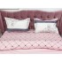 Lenjerie pat dublu cu doua feţe, bumbac satinat, 4 piese,  Roz, clasic [4]