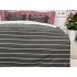 Lenjerie pat dublu cu doua feţe, bumbac satinat, 4 piese,  Gri, dungi [7]