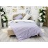 Lenjerie pat dublu cu doua feţe, bumbac satinat, 4 piese,  Lila, dungi [8]