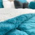 Pilota CoCoLiNo Sherpa tip Tricotaj cu blanita, matlasata, 200x230cm, turquoise [8]