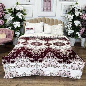 Patura CoCoLiNo, 195x210cm, Alb, Grena , model oriental