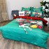 Lenjerie pat dublu,  FINET, Digital Print, Craciun, Verde, Roșu, decorațiuni de Craciun [7]