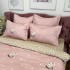 Lenjerie pat dublu,  FINET, 6 piese, Roz, flori, buline [3]