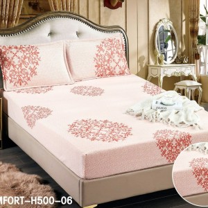 Set Cearsaf cu Elastic, 180x200cm + 2 fete de perna, 50x70cm, 3 Piese, Tercot - Confort și Eleganță în Broderii si Culori Pastelate, Somon Set Cearsaf cu Elastic, 180x200cm + 2 fete de perna, 50x70cm, 3 Piese, Tercot - Confort și Eleganță în Broderii si Culori Pastelate, Somon