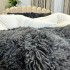  Pilota CoCoLiNo Fluffy, cu Blanita tip Sherpa, Alba, 200x230cm + 2 fete de perna 50x70cm, matlasata, Gri antracit  [3]