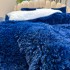  Pilota CoCoLiNo Fluffy, cu Blanita tip Sherpa, Alba, 200x230cm + 2 fete de perna 50x70cm, matlasata, Bleumarin [5]
