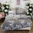 Lenjerie pat dublu,  FINET, cu elastic, 6 piese, Gri, flori [9]