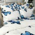 Lenjerie pat dublu,  FINET, 6 piese, Albastru, fluturi [4]