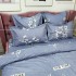 Lenjerie pat dublu,  FINET, 6 piese, Gri, crengute [3]