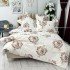 Lenjerie pat dublu,  FINET, 6 piese, Bej, flori [6]