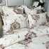 Lenjerie pat dublu,  FINET, 6 piese, Bej, flori [4]