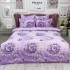 Lenjerie pat dublu,  FINET, 6 piese, Mov, trandafiri [2]