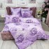 Lenjerie pat dublu,  FINET, 6 piese, Mov, trandafiri [7]