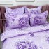 Lenjerie pat dublu,  FINET, 6 piese, Mov, trandafiri [4]