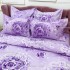 Lenjerie pat dublu,  FINET, 6 piese, Mov, trandafiri [5]