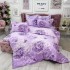 Lenjerie pat dublu,  FINET, 6 piese, Mov, trandafiri [3]