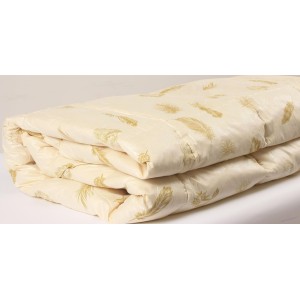 Pilota de iarna din puf de gasca pentru pat dublu de culoare CREM