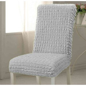 Set 6 huse creponate universale pentru scaun, gri Set 6 huse creponate universale pentru scaun, gri