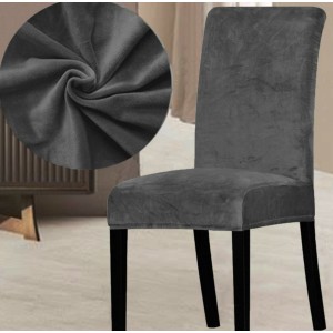 Set 6 huse universale pentru scaun Velvet , antracit Set 6 huse universale pentru scaun Velvet , antracit