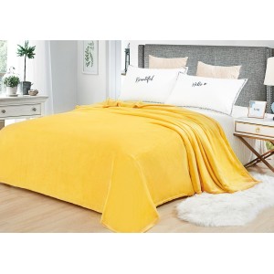 Patura pufoasa cocolino 200x230cm, 240gr/m, galben, unii