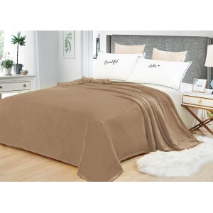 Patura pufoasa cocolino 200x230cm, 240gr/m, maro, unii