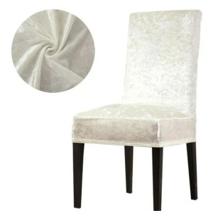 Set 6 huse universale pentru scaun Velvet , alb Set 6 huse universale pentru scaun Velvet , alb
