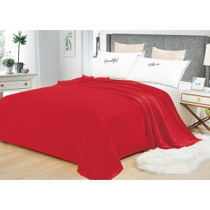 Patura pufoasa cocolino 200x230cm, 240gr/m, rosu, unii