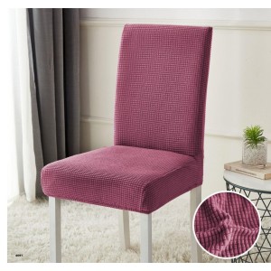 Set 6 huse universale pentru scaun model embosat tip cocolino , roz ars Set 6 huse universale pentru scaun model embosat tip cocolino , roz ars