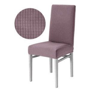 Set 6 huse universale pentru scaun model embosat tip cocolino , lila Set 6 huse universale pentru scaun model embosat tip cocolino , lila