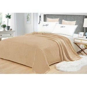 Patura pufoasa cocolino 200x230cm, 240gr/m, bej, unii