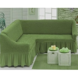 Set husa elastica si creponata pentru coltar, verde