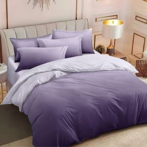Lenjerie pat dublu,  FINET, 6 piese, Mov, degrade
