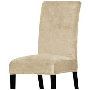 Set 6 huse universale pentru scaun Velvet , bej Set 6 huse universale pentru scaun Velvet , bej