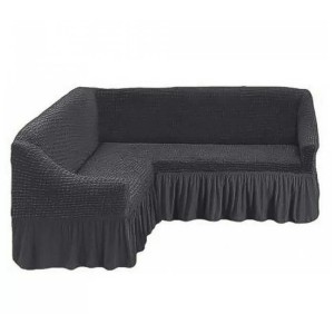 Set husa elastica si creponata pentru coltar, antracit