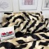 Lenjerie Pat Dublu,  FINET, 6 piese, Alb, Negru, animal print luxury [4]