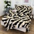 Lenjerie Pat Dublu,  FINET, 6 piese, Alb, Negru, animal print luxury [9]