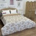 Cuvertura matlasata cu doua fete pentru pat dublu , 210x210, Grej, flori [5]