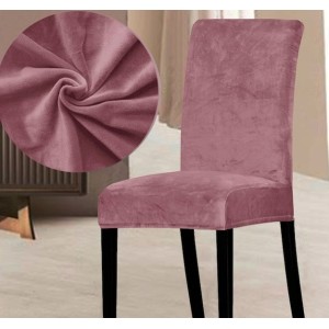 Set 6 huse universale pentru scaun Velvet , roz pudra Set 6 huse universale pentru scaun Velvet , roz pudra