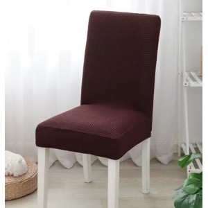 Set 6 huse universale pentru scaun model embosat tip cocolino , maro inchis Set 6 huse universale pentru scaun model embosat tip cocolino , maro inchis