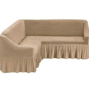 Set husa elastica si creponata pentru coltar, cafea cu lapte 