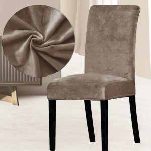 Set 6 huse universale pentru scaun Velvet , maro