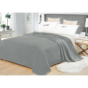 Patura pufoasa cocolino 200x230cm, 240gr/m, gri, unii